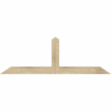 Ekena Millwork Portland Rough Sawn Timber Gable Bracket, Douglas Fir, 60"W x 20"H x 2"D x 4"F, 8/12 Pitch GBW060X20X0204POR00RDF